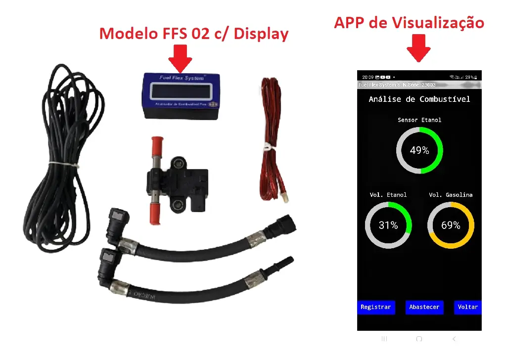 Analisador de Combustível Gasolina Etanol Flex FFS 02 - Imagem 8