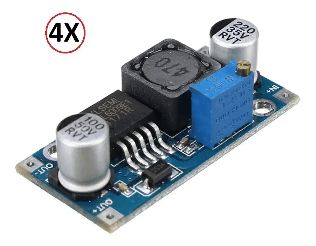Kit 04 Regulador De Voltagem Worldpic Step Up Xl6009. - Imagem 3